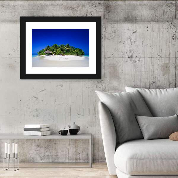 Tropical Paradise At Maldives Canvas Wall Art-3 Horizontal-Gallery Wrap-25" x 16"-Tiaracle