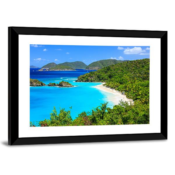 Trunk Bay On St John Island Canvas Wall Art-3 Horizontal-Gallery Wrap-25" x 16"-Tiaracle