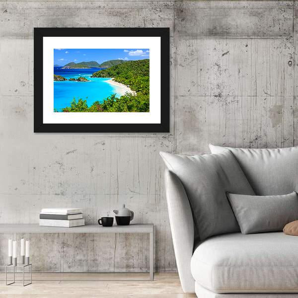 Trunk Bay On St John Island Canvas Wall Art-3 Horizontal-Gallery Wrap-25" x 16"-Tiaracle