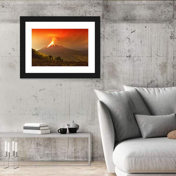 Tungurahua Volcano Exploding Canvas Wall Art-3 Horizontal-Gallery Wrap-25" x 16"-Tiaracle