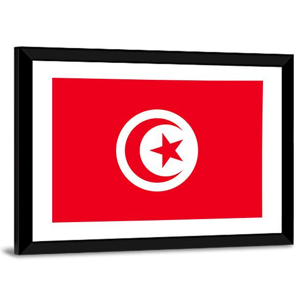 Tunisia Flag Canvas Wall Art-3 Horizontal-Gallery Wrap-25" x 16"-Tiaracle