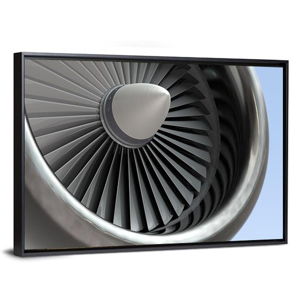 Turbine Blades Of Airplane Canvas Wall Art-3 Horizontal-Gallery Wrap-25" x 16"-Tiaracle