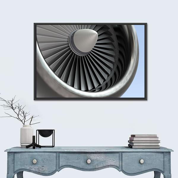 Turbine Blades Of Airplane Canvas Wall Art-3 Horizontal-Gallery Wrap-25" x 16"-Tiaracle