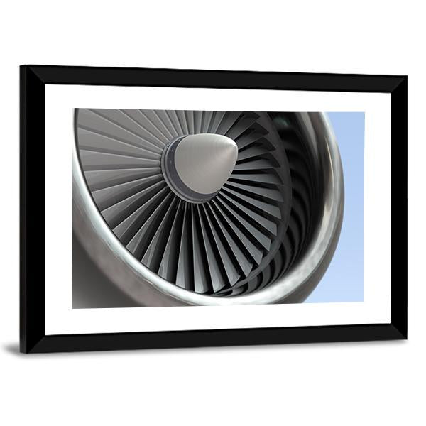 Turbine Blades Of Airplane Canvas Wall Art-3 Horizontal-Gallery Wrap-25" x 16"-Tiaracle