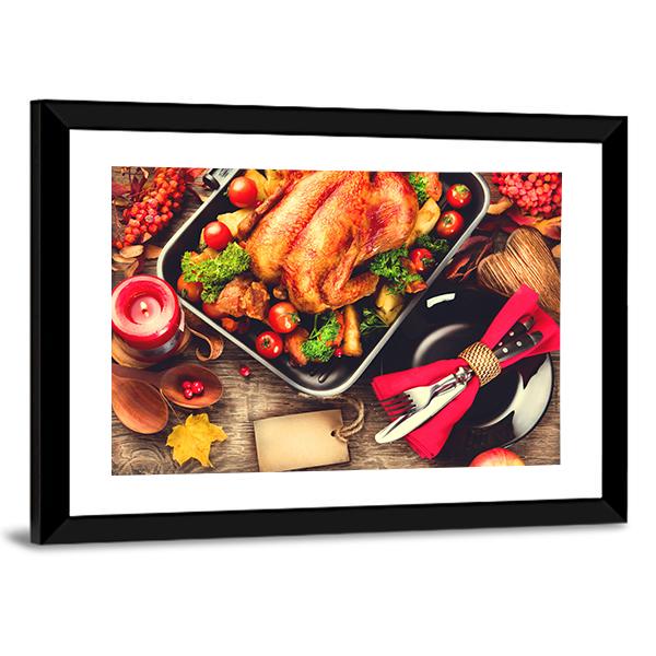 Turkish Dinner Table Canvas Wall Art-3 Horizontal-Gallery Wrap-25" x 16"-Tiaracle