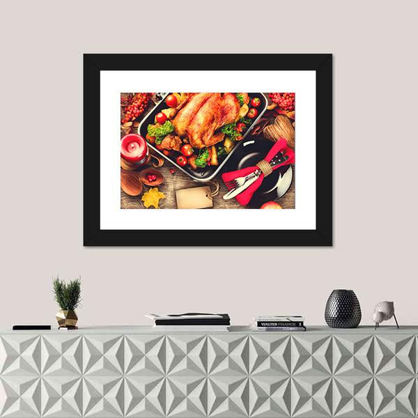 Turkish Dinner Table Canvas Wall Art-3 Horizontal-Gallery Wrap-25" x 16"-Tiaracle