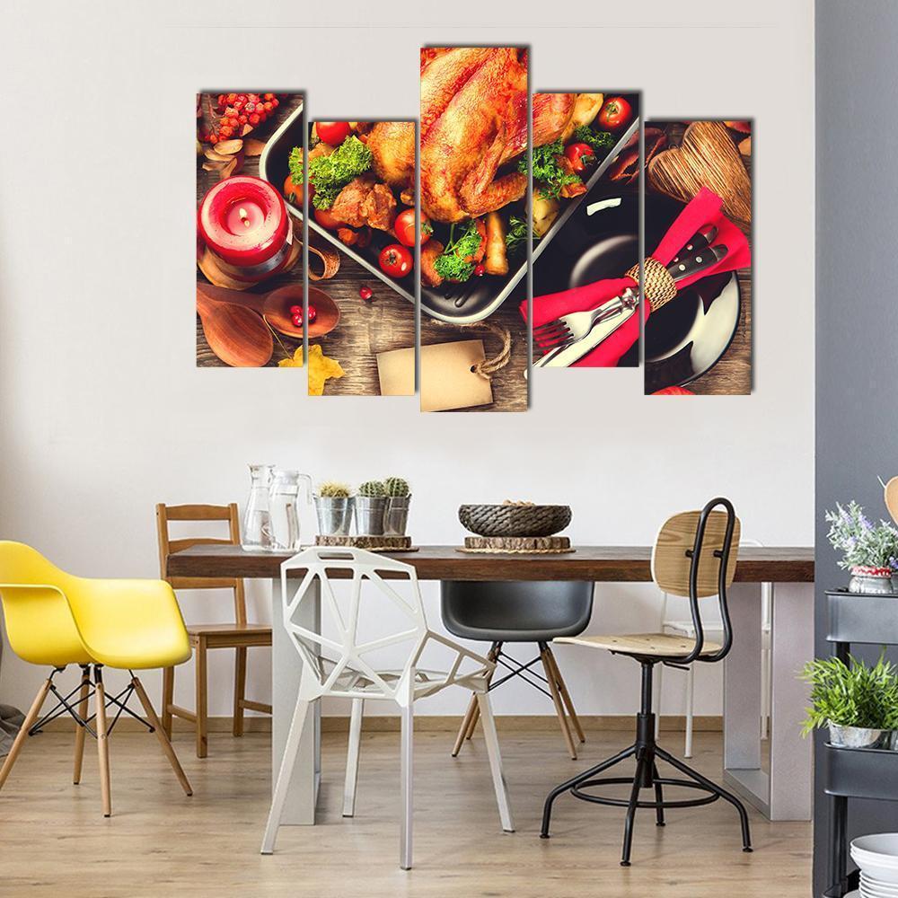 Turkish Dinner Table Canvas Wall Art-5 Pop-Gallery Wrap-47" x 32"-Tiaracle