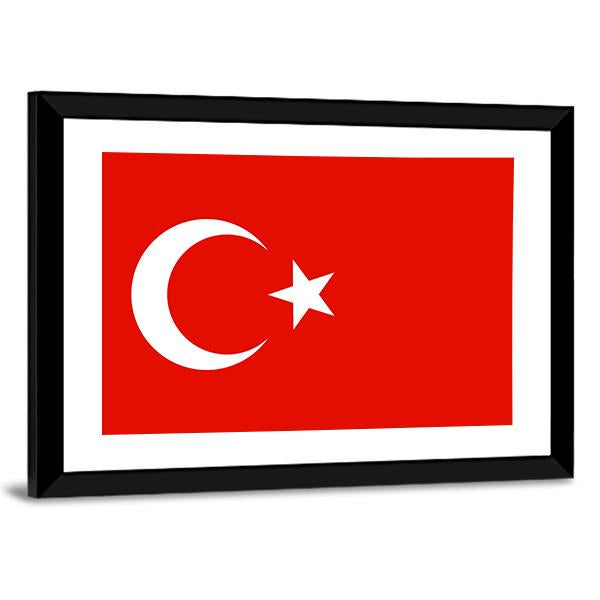 Turkish Flag Canvas Wall Art-3 Horizontal-Gallery Wrap-25" x 16"-Tiaracle