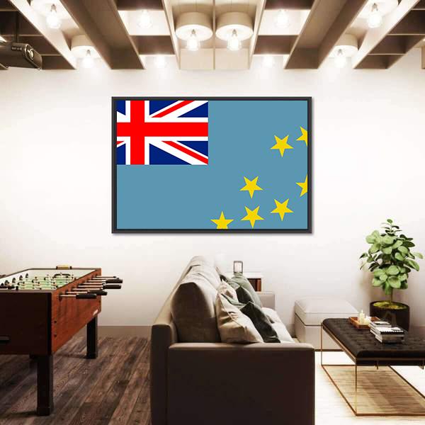 Tuvalu Flag Canvas Wall Art-3 Horizontal-Gallery Wrap-25" x 16"-Tiaracle