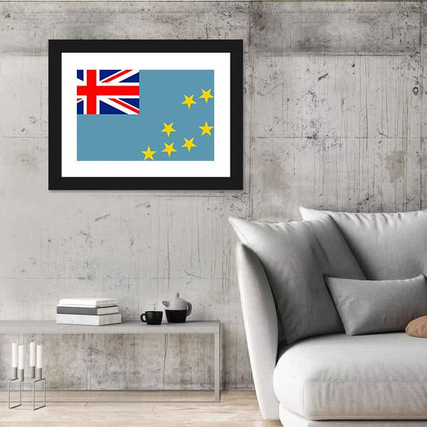 Tuvalu Flag Canvas Wall Art-3 Horizontal-Gallery Wrap-25" x 16"-Tiaracle