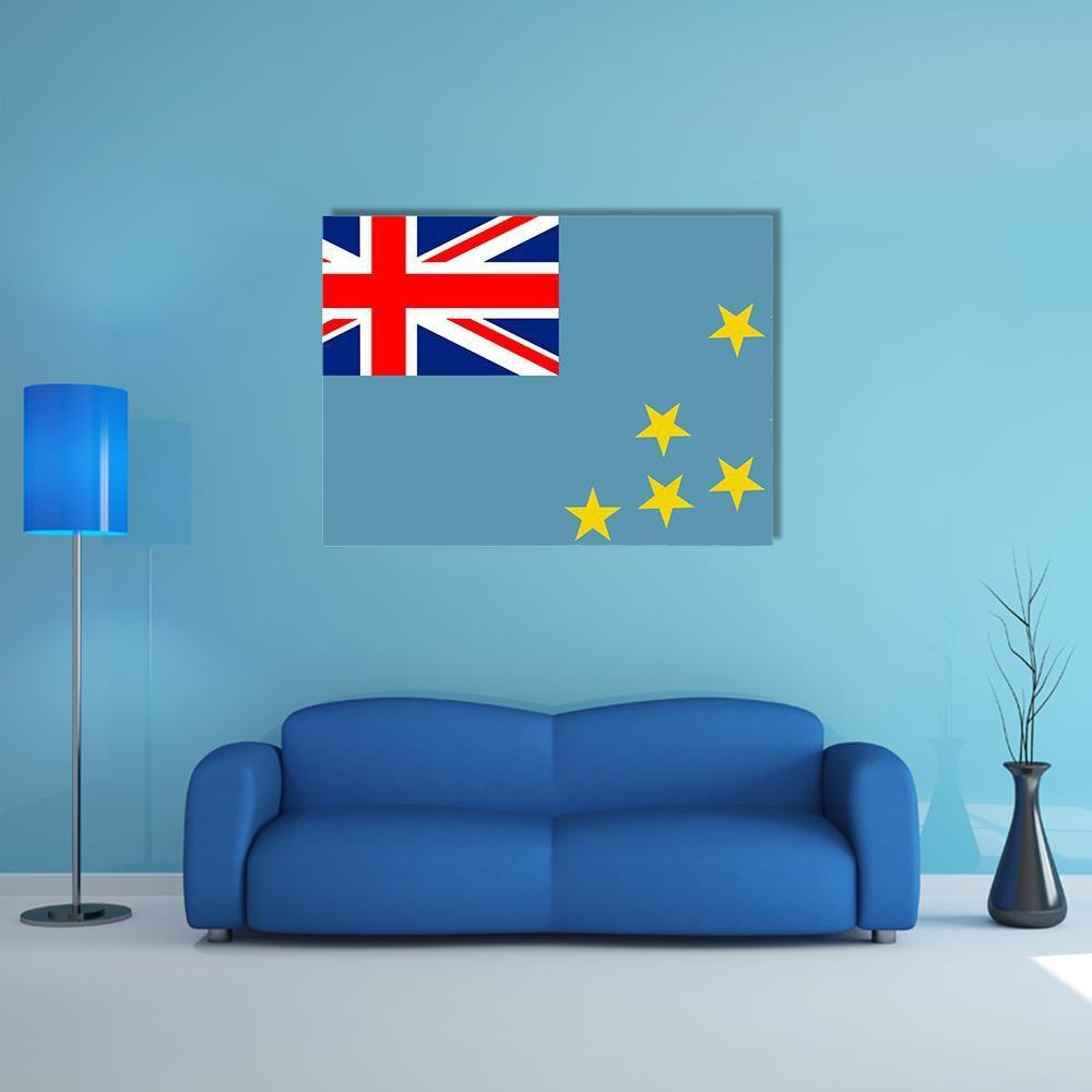 Tuvalu Flag Canvas Wall Art-1 Piece-Gallery Wrap-48" x 32"-Tiaracle
