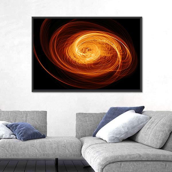 Twisted Quasar Black Hole Canvas Wall Art-1 Piece-Floating Frame-24" x 16"-Tiaracle