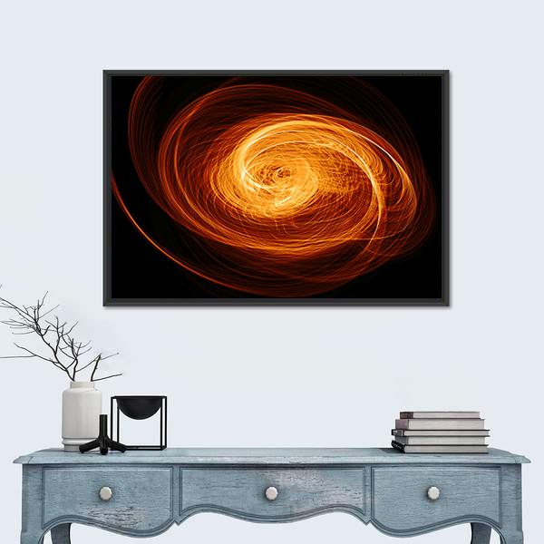 Twisted Quasar Black Hole Canvas Wall Art-3 Horizontal-Gallery Wrap-25" x 16"-Tiaracle