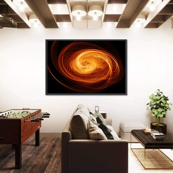 Twisted Quasar Black Hole Canvas Wall Art-3 Horizontal-Gallery Wrap-25" x 16"-Tiaracle