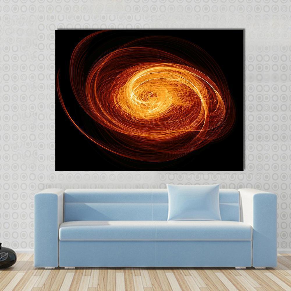 Twisted Quasar Black Hole Canvas Wall Art-1 Piece-Gallery Wrap-48" x 32"-Tiaracle