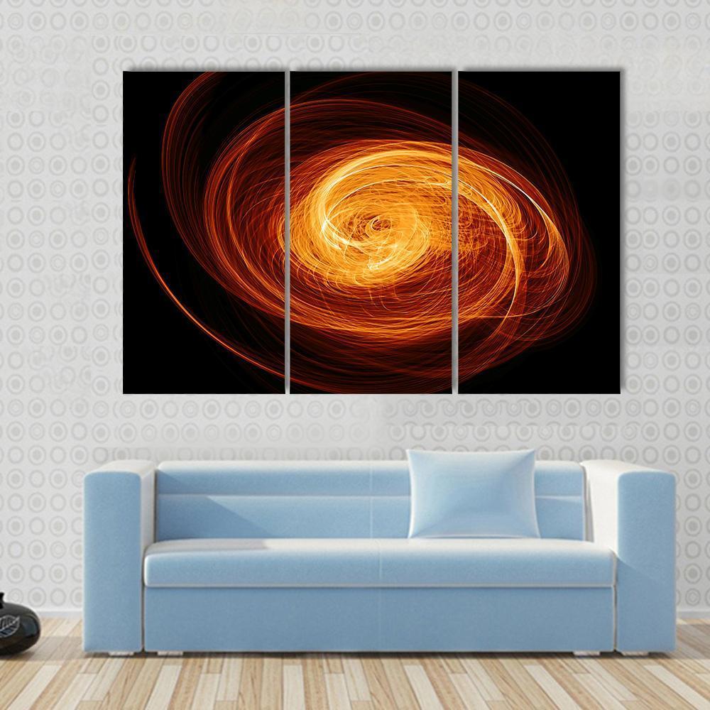 Twisted Quasar Black Hole Canvas Wall Art-3 Horizontal-Gallery Wrap-37" x 24"-Tiaracle