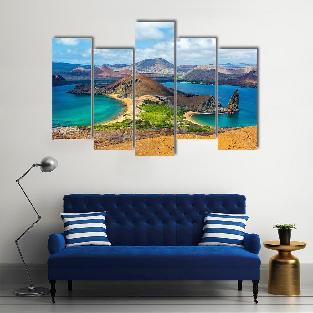 Bartolome Island Ecuador Canvas Wall Art-5 Pop-Gallery Wrap-47" x 32"-Tiaracle