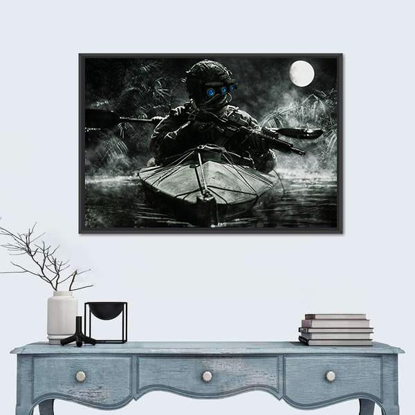 Two Special Forces Operators Canvas Wall Art-3 Horizontal-Gallery Wrap-25" x 16"-Tiaracle