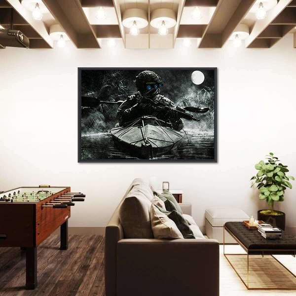 Two Special Forces Operators Canvas Wall Art-3 Horizontal-Gallery Wrap-25" x 16"-Tiaracle