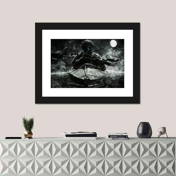 Two Special Forces Operators Canvas Wall Art-3 Horizontal-Gallery Wrap-25" x 16"-Tiaracle