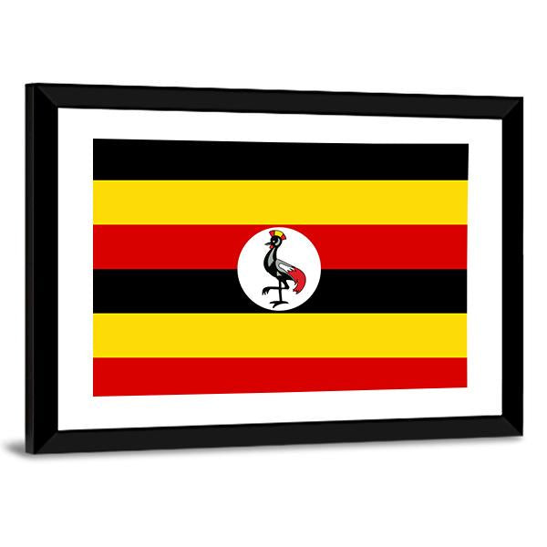 Uganda Flag Canvas Wall Art-3 Horizontal-Gallery Wrap-25" x 16"-Tiaracle