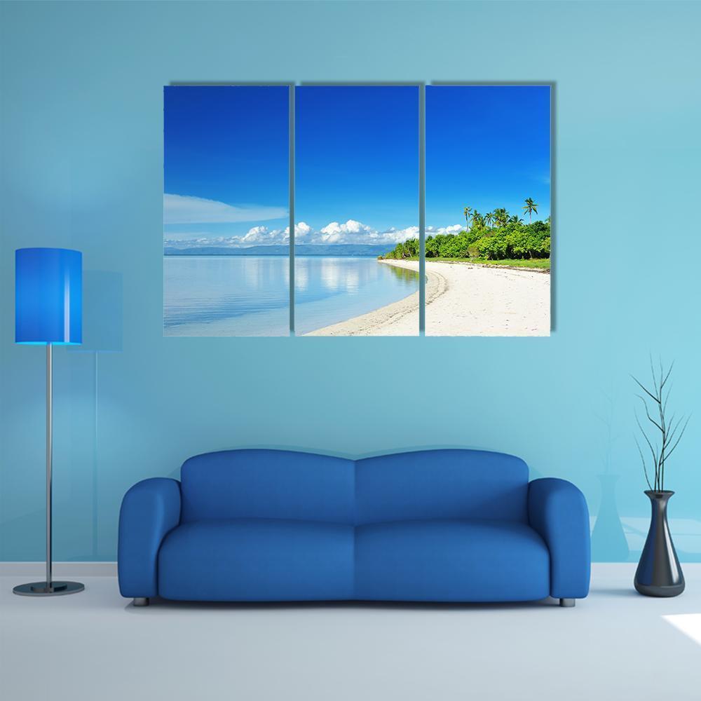 Uninhabited Island At Philippines Canvas Wall Art-3 Horizontal-Gallery Wrap-37" x 24"-Tiaracle