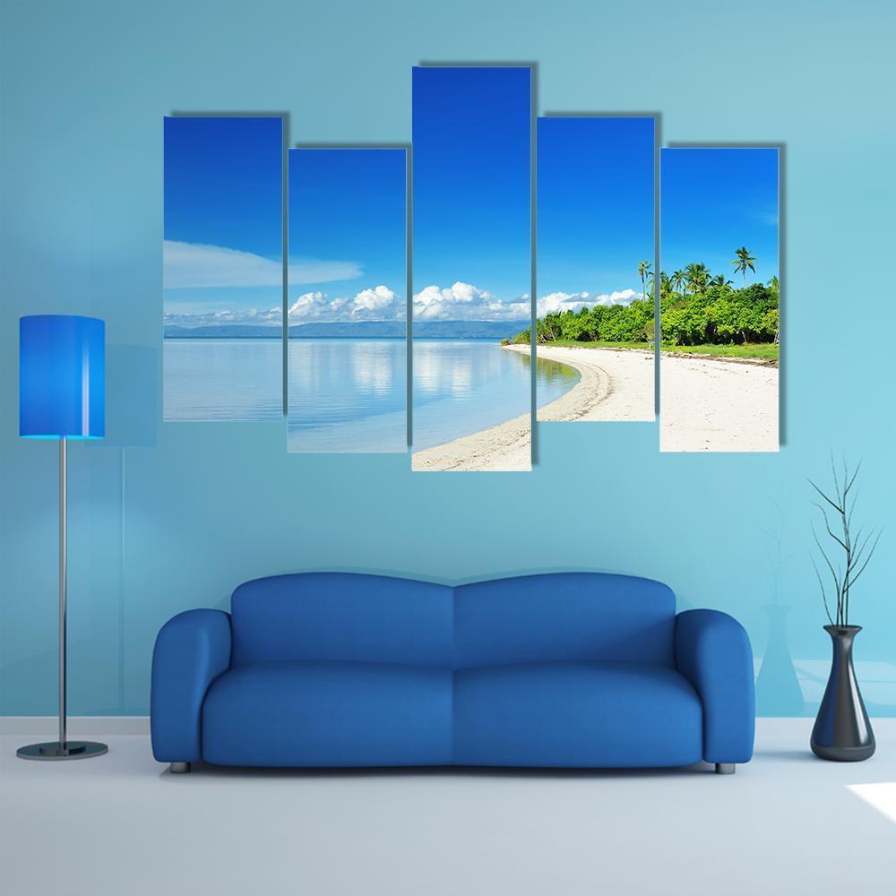 Uninhabited Island At Philippines Canvas Wall Art-5 Pop-Gallery Wrap-47" x 32"-Tiaracle