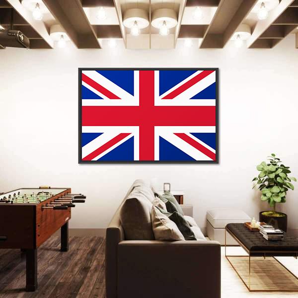 United Kingdom Flag Canvas Wall Art-3 Horizontal-Gallery Wrap-25" x 16"-Tiaracle