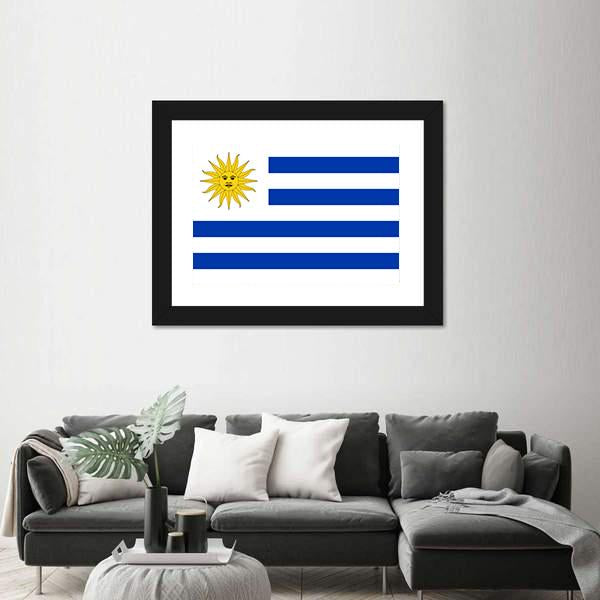 Uruguay Flag Canvas Wall Art-3 Horizontal-Gallery Wrap-25" x 16"-Tiaracle