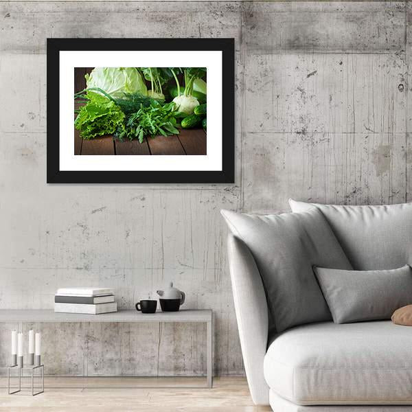 Useful Green Vegetables Canvas Wall Art-3 Horizontal-Gallery Wrap-25" x 16"-Tiaracle