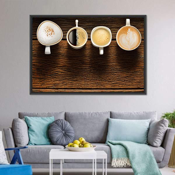 Variety Of Coffee Canvas Wall Art-3 Horizontal-Gallery Wrap-25" x 16"-Tiaracle