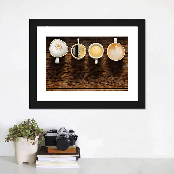 Variety Of Coffee Canvas Wall Art-1 Piece-Framed Print-20" x 16"-Tiaracle