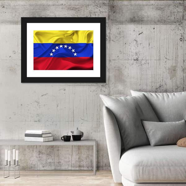 Venezuela Waving Flag Canvas Wall Art-3 Horizontal-Gallery Wrap-25" x 16"-Tiaracle