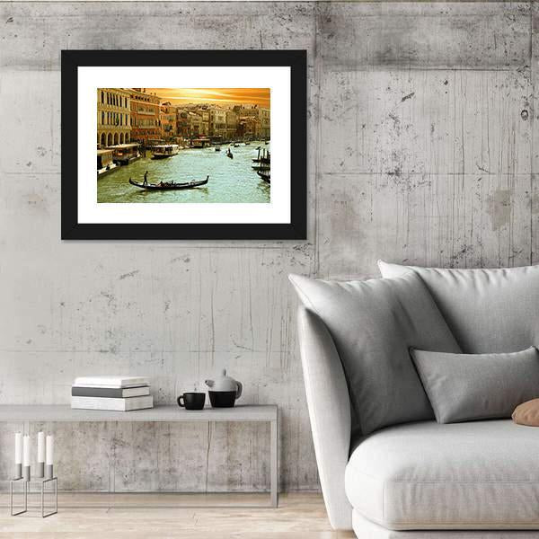 Venice Grand Canal Canvas Wall Art-3 Horizontal-Gallery Wrap-25" x 16"-Tiaracle