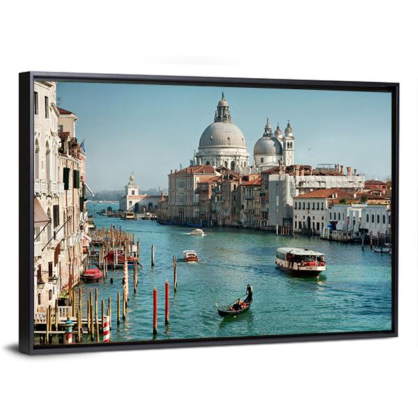 Venice In Daylight Canvas Wall Art-3 Horizontal-Gallery Wrap-25" x 16"-Tiaracle