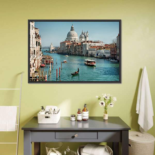 Venice In Daylight Canvas Wall Art-3 Horizontal-Gallery Wrap-25" x 16"-Tiaracle