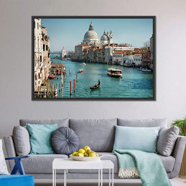 Venice In Daylight Canvas Wall Art-3 Horizontal-Gallery Wrap-25" x 16"-Tiaracle