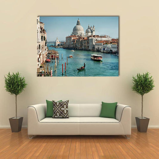 Venice In Daylight Canvas Wall Art-1 Piece-Gallery Wrap-48" x 32"-Tiaracle