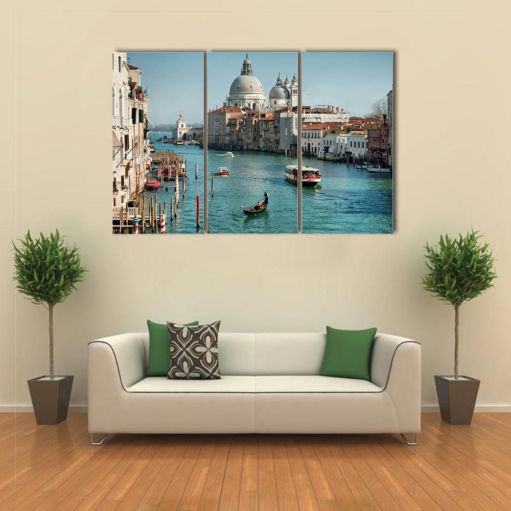 Venice In Daylight Canvas Wall Art-3 Horizontal-Gallery Wrap-37" x 24"-Tiaracle