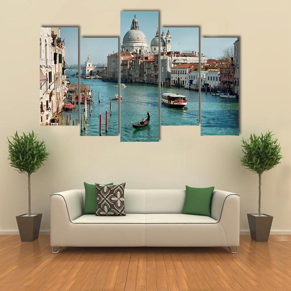 Venice In Daylight Canvas Wall Art-5 Pop-Gallery Wrap-47" x 32"-Tiaracle