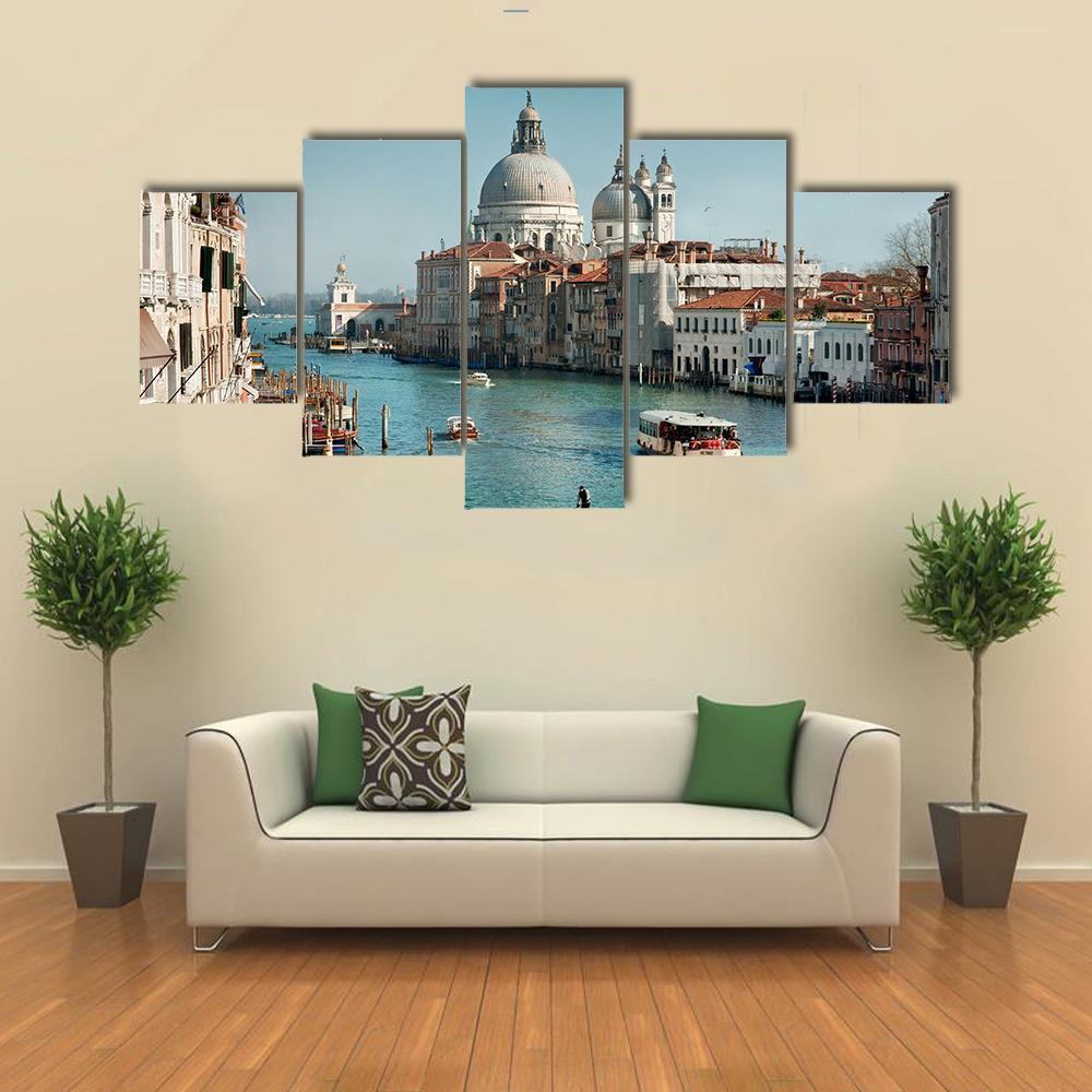 Venice In Daylight Canvas Wall Art-5 Star-Gallery Wrap-62" x 32"-Tiaracle