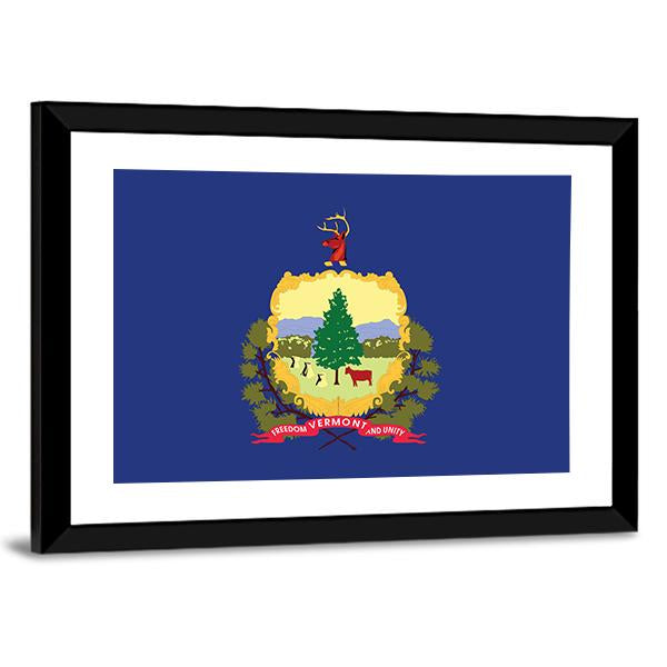 Vermont State Flag Canvas Wall Art-3 Horizontal-Gallery Wrap-25" x 16"-Tiaracle