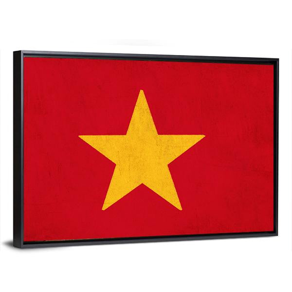 Vietnam Flag Canvas Wall Art-3 Horizontal-Gallery Wrap-25" x 16"-Tiaracle
