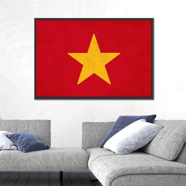 Vietnam Flag Canvas Wall Art-3 Horizontal-Gallery Wrap-25" x 16"-Tiaracle