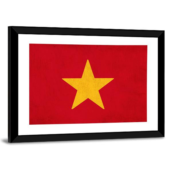 Vietnam Flag Canvas Wall Art-3 Horizontal-Gallery Wrap-25" x 16"-Tiaracle