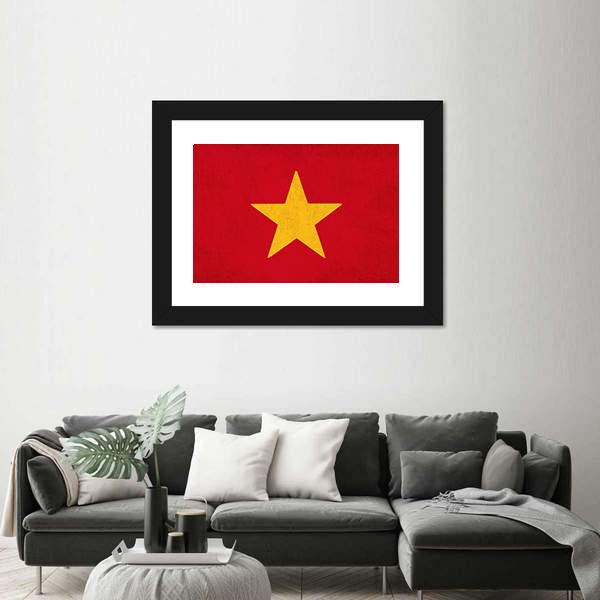 Vietnam Flag Canvas Wall Art-3 Horizontal-Gallery Wrap-25" x 16"-Tiaracle