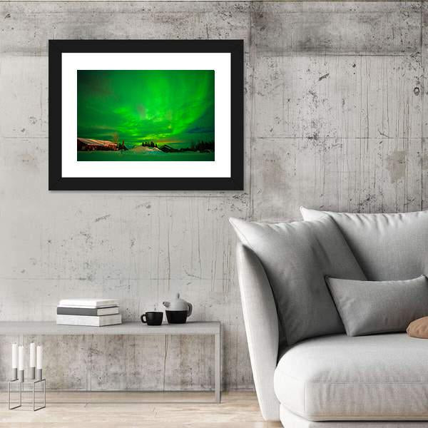 View Of Aurora Canvas Wall Art-3 Horizontal-Gallery Wrap-25" x 16"-Tiaracle