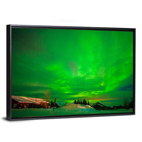 View Of Aurora Canvas Wall Art-3 Horizontal-Gallery Wrap-25" x 16"-Tiaracle