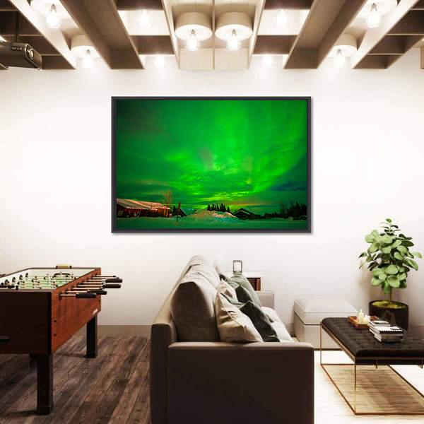 View Of Aurora Canvas Wall Art-3 Horizontal-Gallery Wrap-25" x 16"-Tiaracle