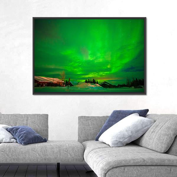 View Of Aurora Canvas Wall Art-3 Horizontal-Gallery Wrap-25" x 16"-Tiaracle
